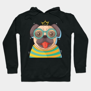 King of nerdy dogs - PUG Hoodie